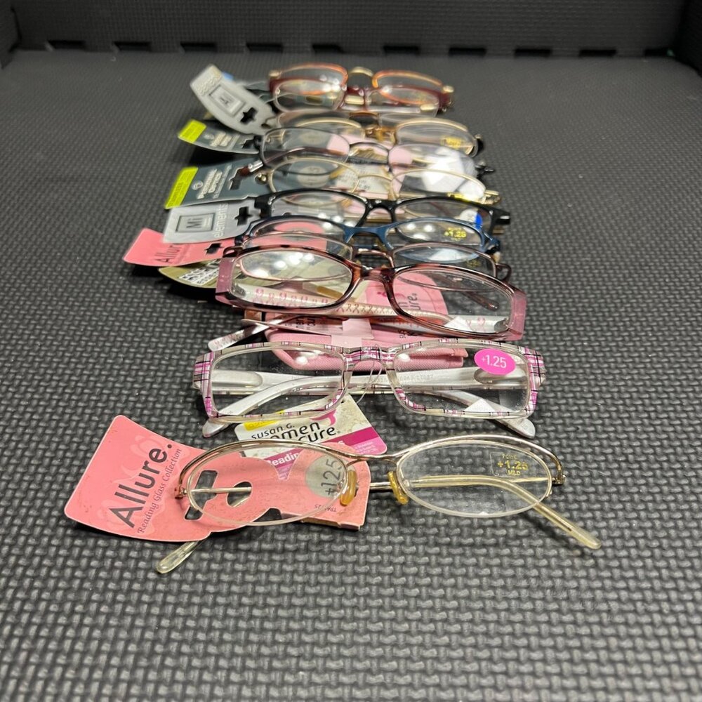 Lot Of 12 Stylish Reading Glasses +1.25 Strength Mixed Styles & Brands New - Picture 5 of 5